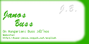 janos buss business card